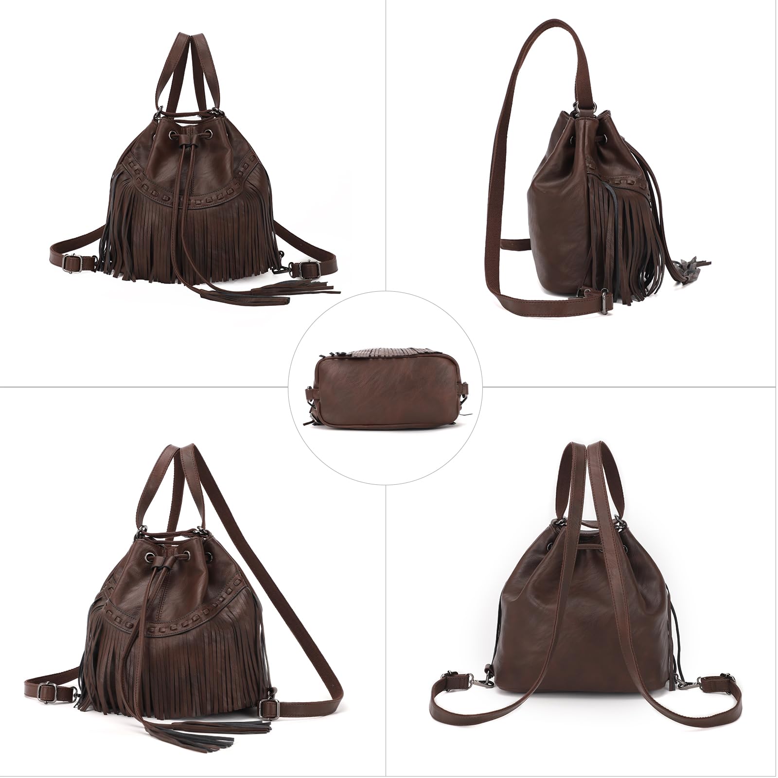 KL928 Stylish Coffee Backpack Purse for Women - Fashionable & Functional Crossbody Bag for Travel, Work & Daily Use