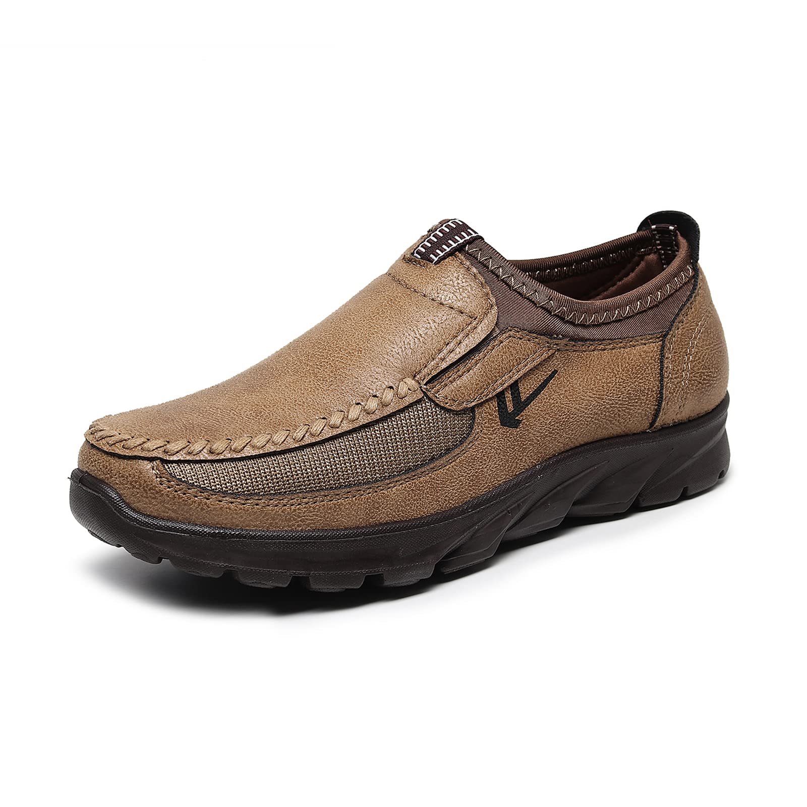 Men's Leather Slip-On Loafers - Classic Casual & Dress Shoes for Work, Walking & Everyday Wear - Comfortable Oxford Style - Sizes 6.5-12 | Perfect for Office, Travel & Business Casual Outfits