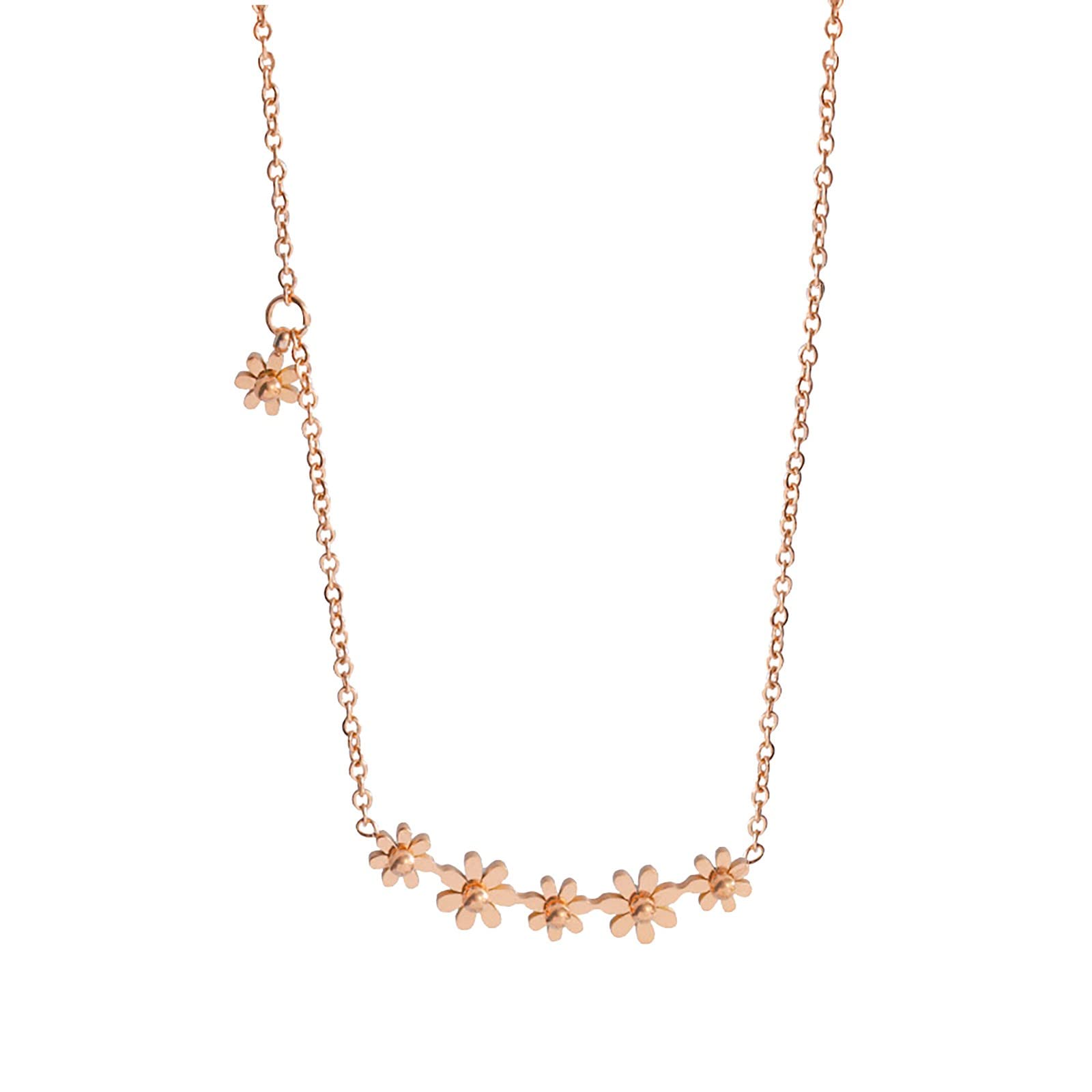 Johtae 14K Gold Plated Daisy Flower Pendant Necklace for Women & Girls - Adjustable Chain, Elegant Gift for Birthday, Anniversary & Special Occasions | Perfect for Casual Wear, Parties & Everyday Fashion