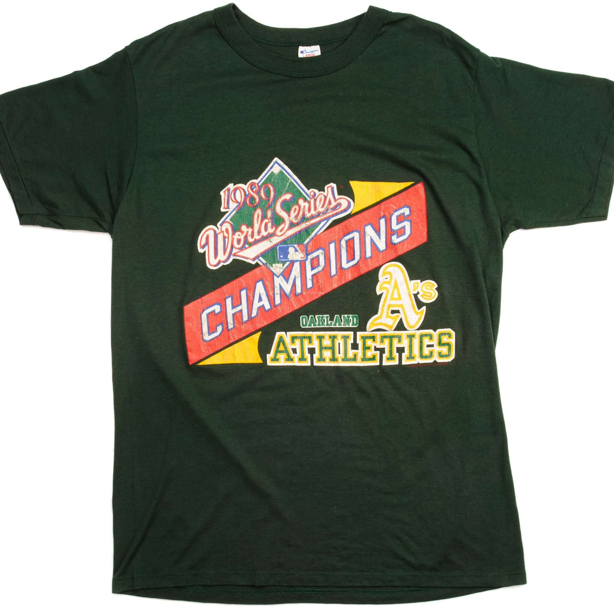 Vintage Champion MLB Oakland Athletics 1989 Tee Shirt - Medium Size, Made in USA - Perfect for Baseball Fans, Retro Fashion & Casual Wear