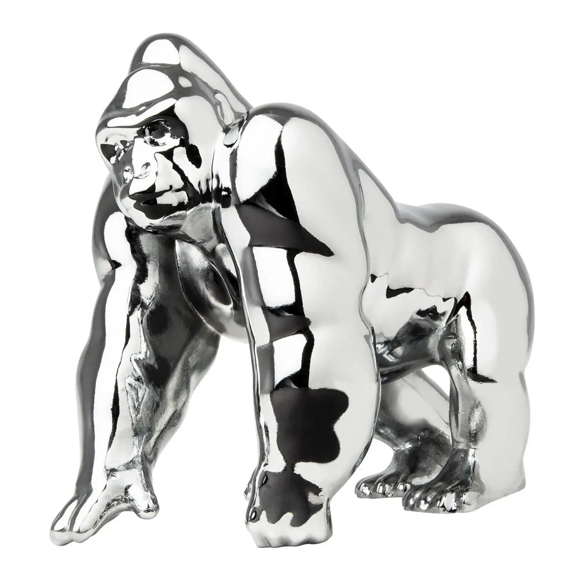 Chrome Gorilla King Hood Ornament - Vintage Car Accessory for Classic & Custom Vehicles - Perfect for Hot Rods, Muscle Cars & Truck Decoration