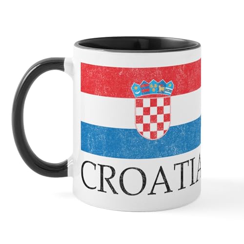 White/Black Inside - Vintage Croatia Mug