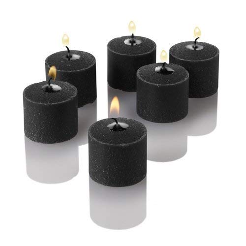 144-Pack Richland Unscented Black Votive Candles with 144 Clear Glass Eastland Votive Holders - Perfect for Weddings, Parties, Restaurants, and Home Decor
