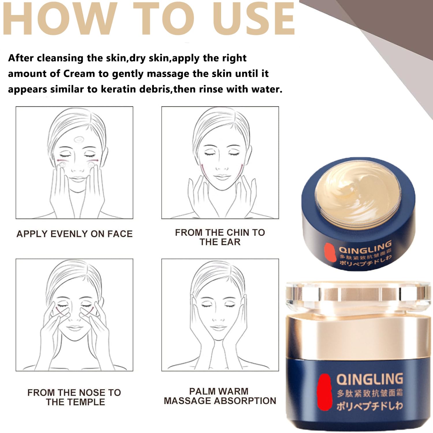 Anti-Aging Wrinkle Removal Cream - Lift & Firm Face Cream with Collagen - Moisturizing Wrinkle Reducer for Youthful Skin - Perfect for Daily Skincare Routine & Nighttime Rejuvenation