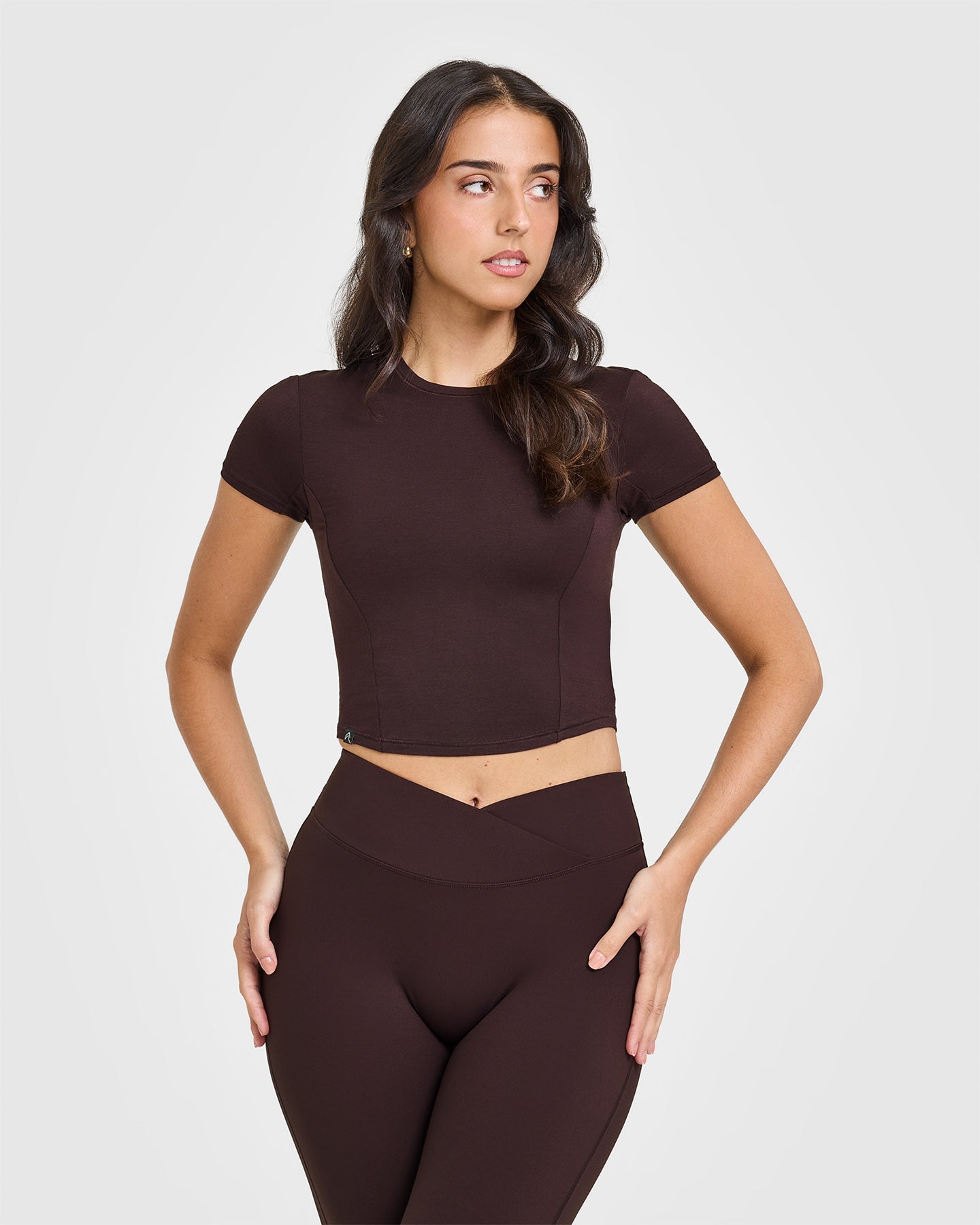 Mellow™ Soft Mid Short Sleeve T-Shirt for Women | Comfortable Casual Plum Brown Top | Perfect for Everyday Wear, Outings & Relaxing