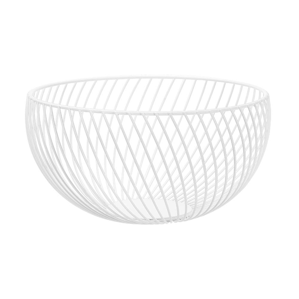 Poeland Metal Wire Fruit Basket - Rustic Kitchen Countertop Organizer for Fruits, Vegetables, Bread & Snacks | Durable Household Storage for Kitchen, Dining Room & Living Room | Perfect for Farmhouse & Modern Home Decor