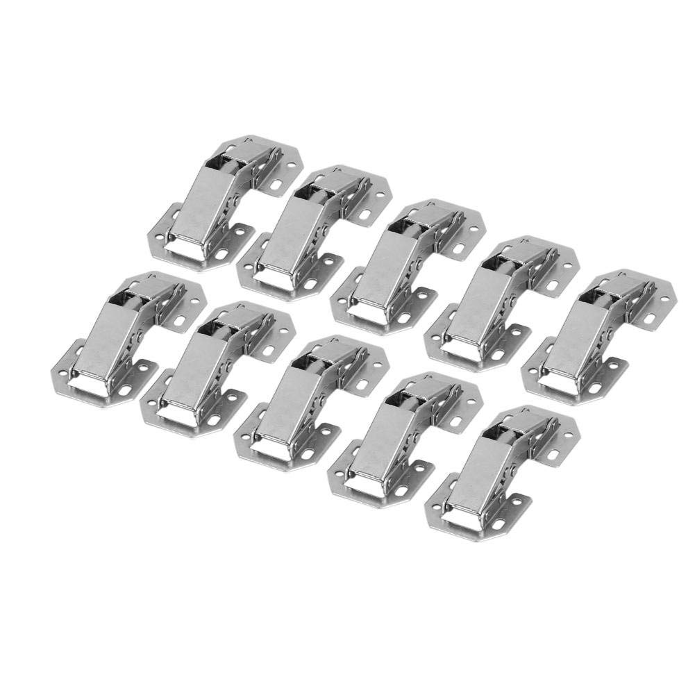 10Pcs Frog Type Cabinet Hinges - Heavy Duty Cupboard Wardrobe Furniture Hinges for Kitchen, Bathroom & Closet Doors - Easy Installation Folded Corner Hinges (Perfect for Home Renovation & DIY Projects)