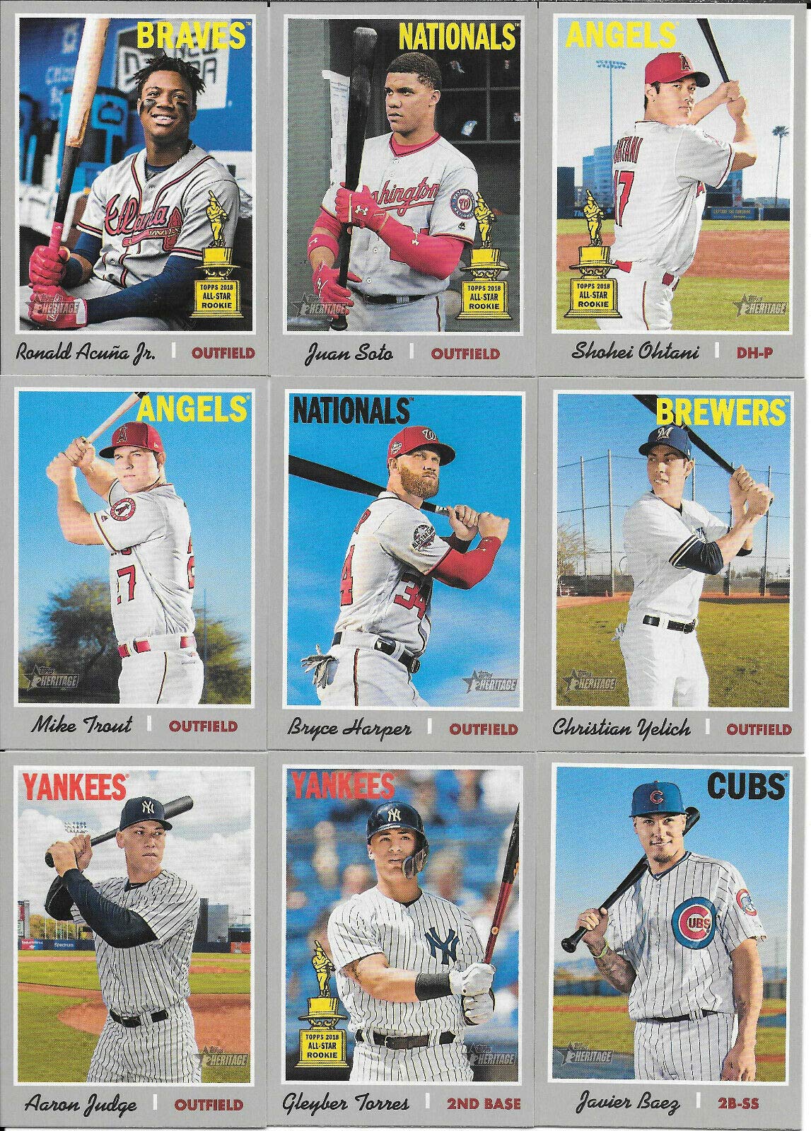 2019 Topps Heritage Baseball Complete Base Set - 400 Cards Collection for Collectors & Fans - Perfect for Trading, Display, and Memorabilia