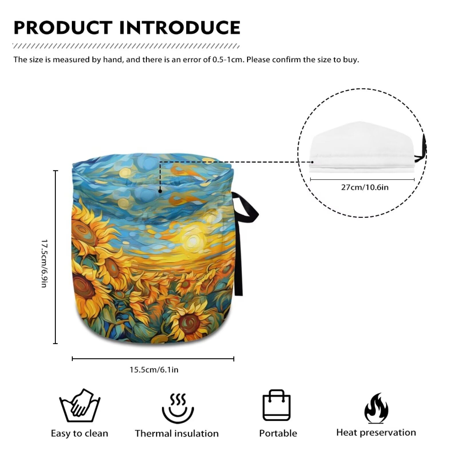 Sunflower Print Teapot Cover - Insulated Tea Cozy for Teapots & Kettles, Heat-Resistant Breakfast Tea Warmer - Perfect for Kitchen, Coffee Table & Home Decor Accessories | Ideal for Afternoon Tea, Brunch & Cozy Gatherings