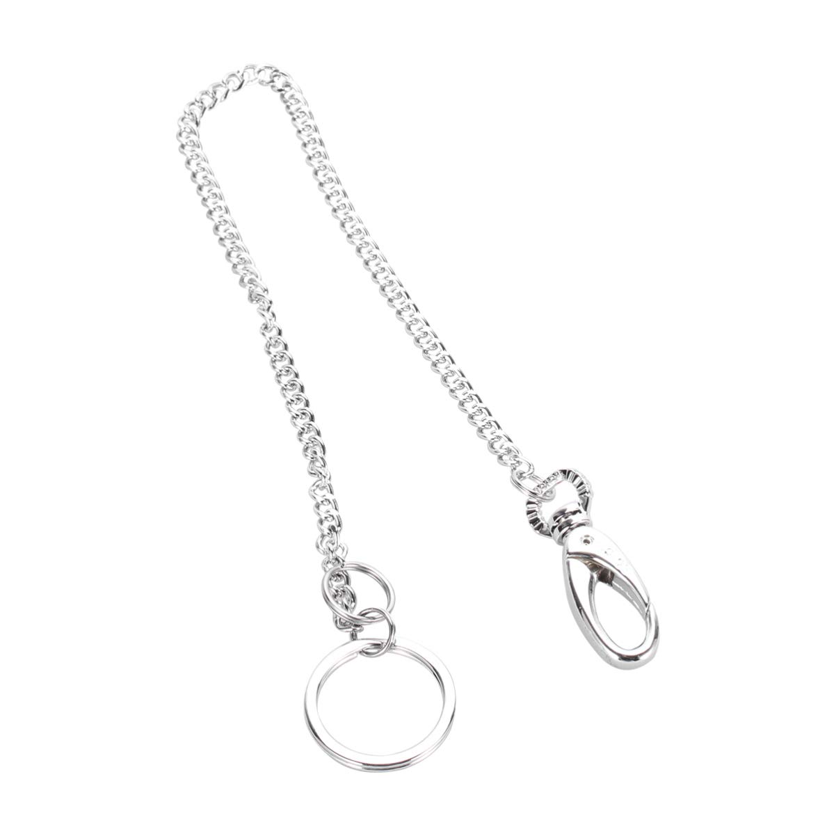 LIOOBO Stainless Steel Wallet Chain - 24 Inch Long Key Chain for Men & Women - Heavy Duty Waist Pocket Chain for Jeans, Biker & Trucker Pants - Perfect for Everyday Carry, Motorcycle Rides & Workwear Fashion
