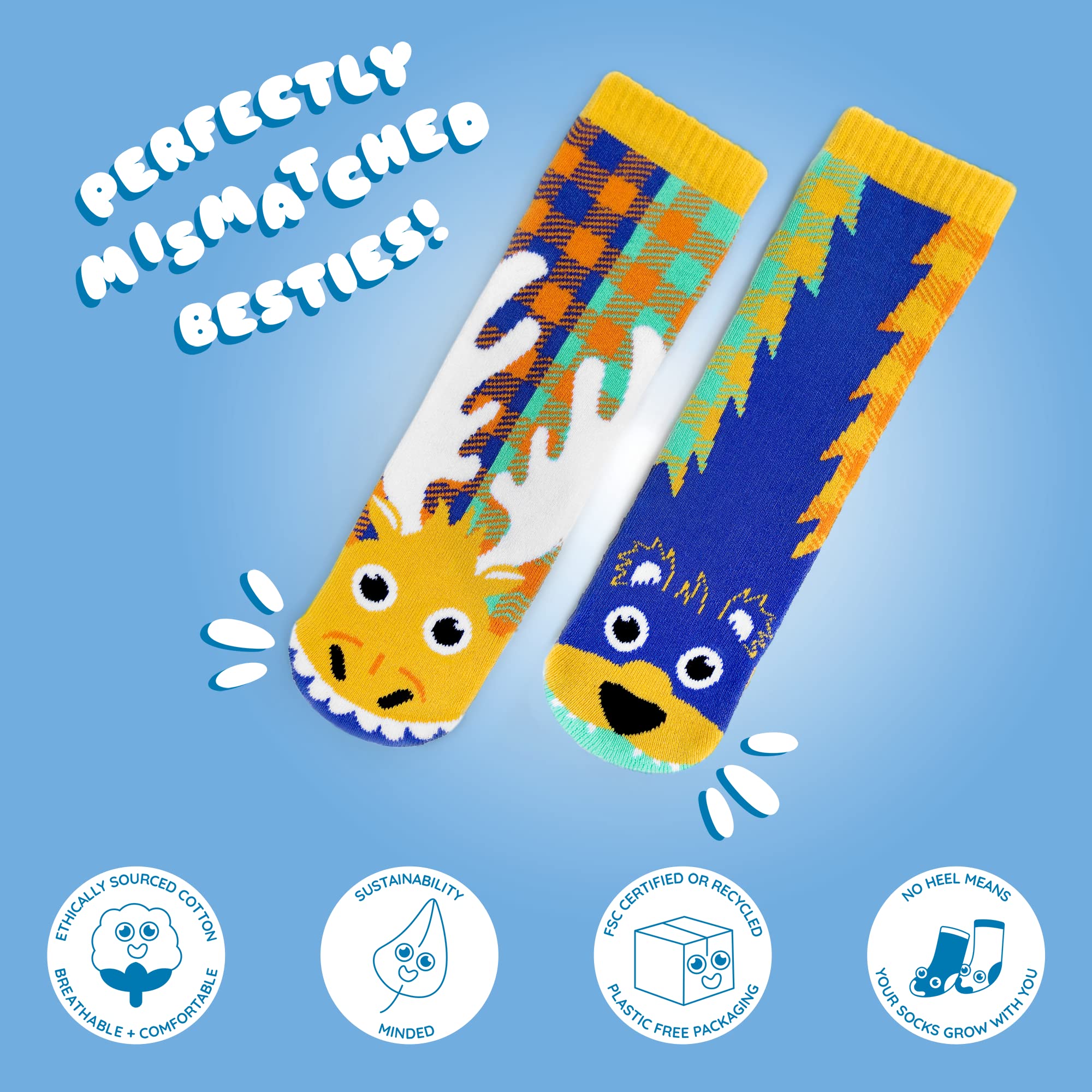 Funky Mismatched Animal Socks for Adults - Durable & Cozy Crazy Socks for Men & Women - Perfect for Outdoor Adventures, Gifts & Casual Wear