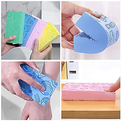 VINSU Ultra Soft Exfoliating Sponge - 2 Pack Body & Face Scrubber for Women & Men | Dead Skin Remover, Cellulite Massager | Perfect for Shower, Spa & Skincare Routine (Multicolor)