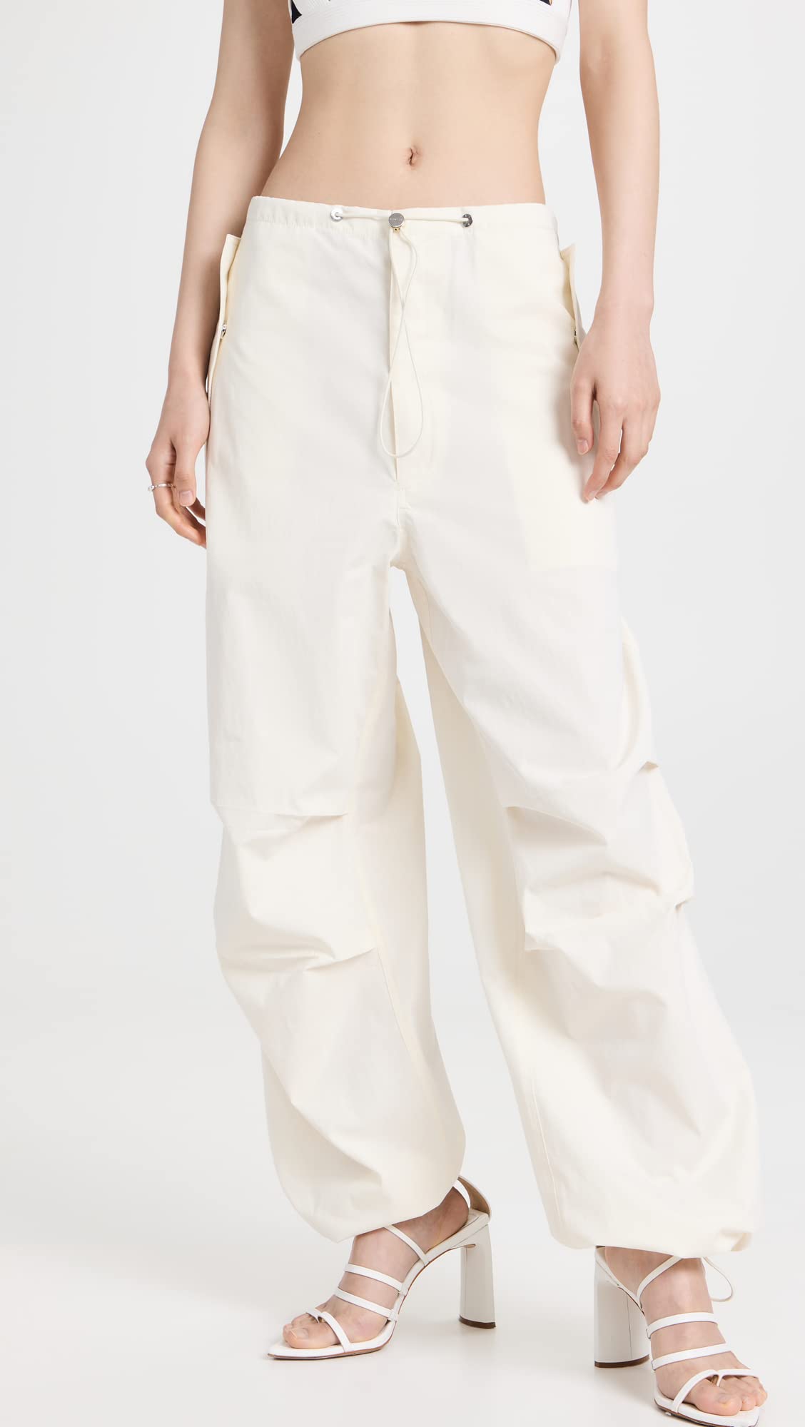 Dion Lee Women's Toggle Parachute Pants - High Waisted Wide Leg Trousers with Adjustable Belt | Fashionable Streetwear & Office Chic Outfits