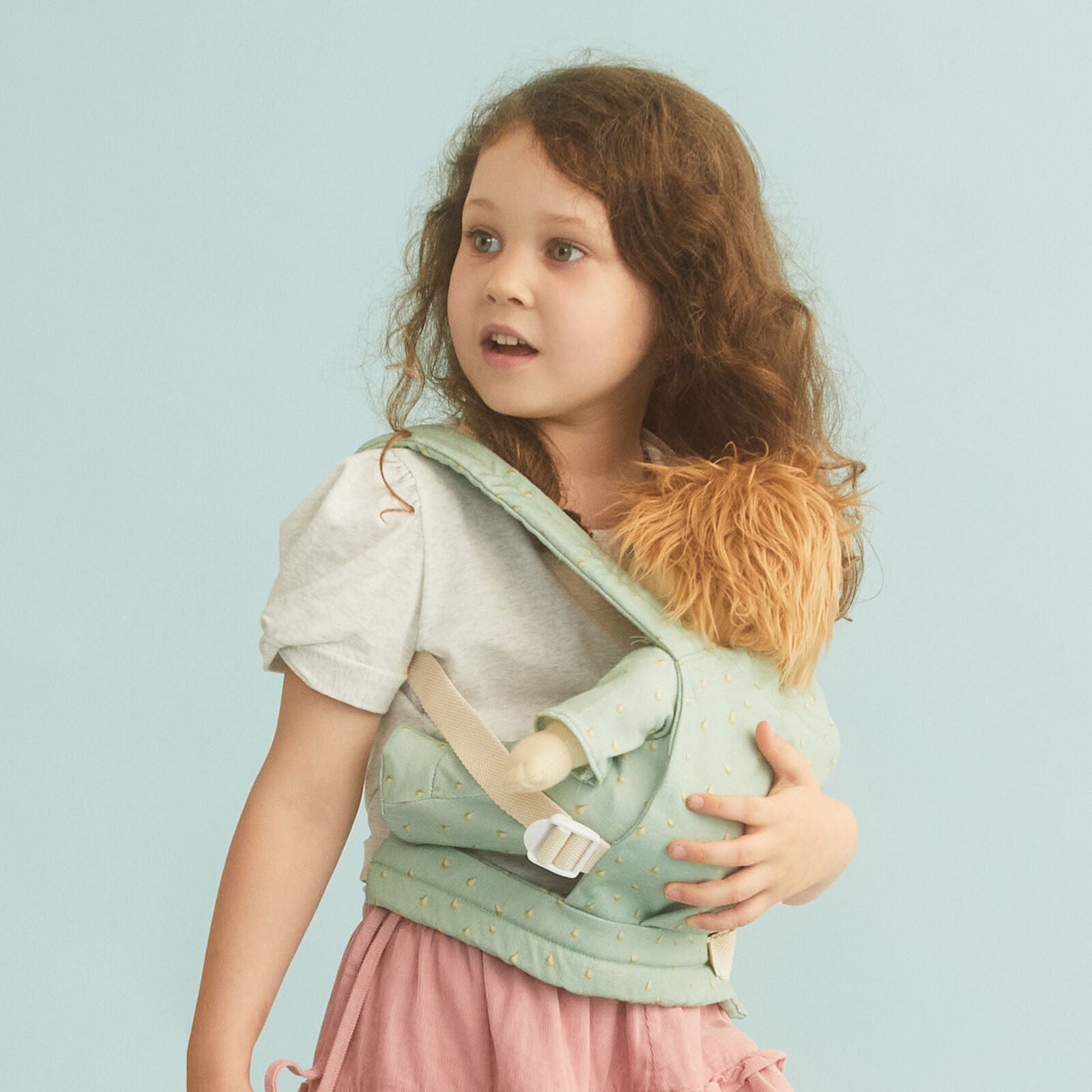 Dinkum Doll Carrier Ocean - Premium Baby Doll Sling for Toddlers & Kids - Soft & Comfortable Toy Carrier for Playtime, Travel & Outdoor Adventures