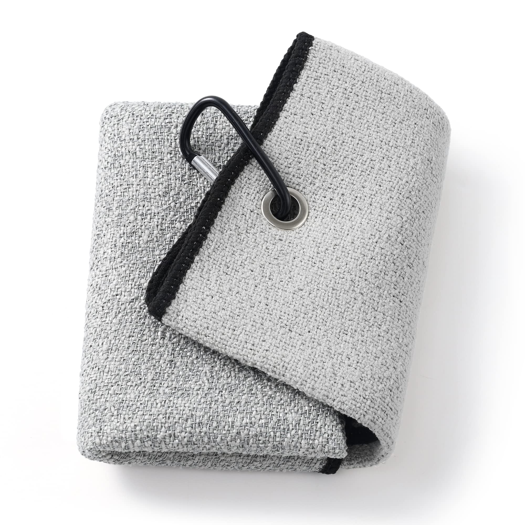 Tri-fold Golf Towel with Dirt Scrub & Soft Side - Club & Ball Cleaning | Sports & Travel Use