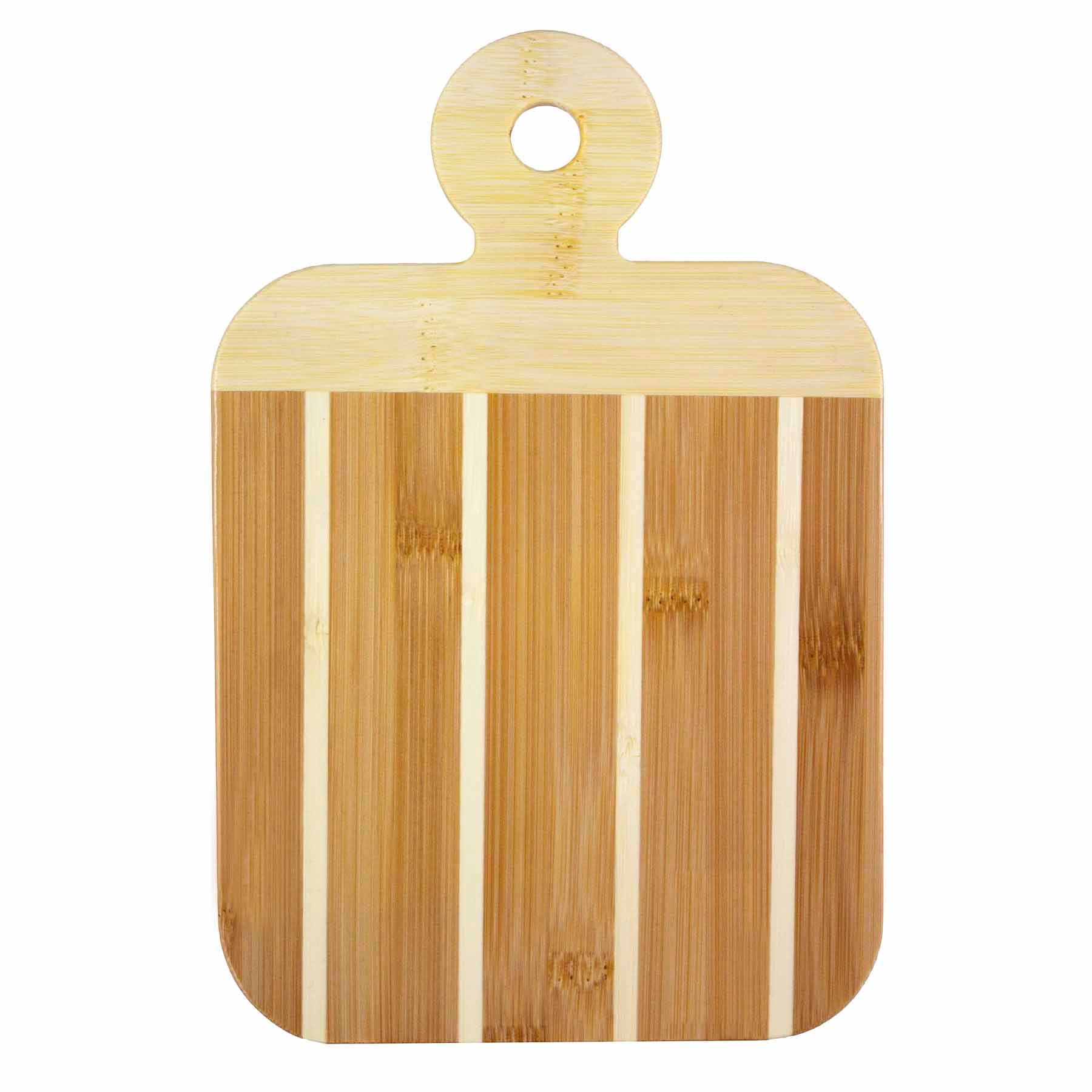 Striped Small Paddle Serving Board 9x6 Inches - Perfect for Charcuterie, Cheese Display & Party Appetizers