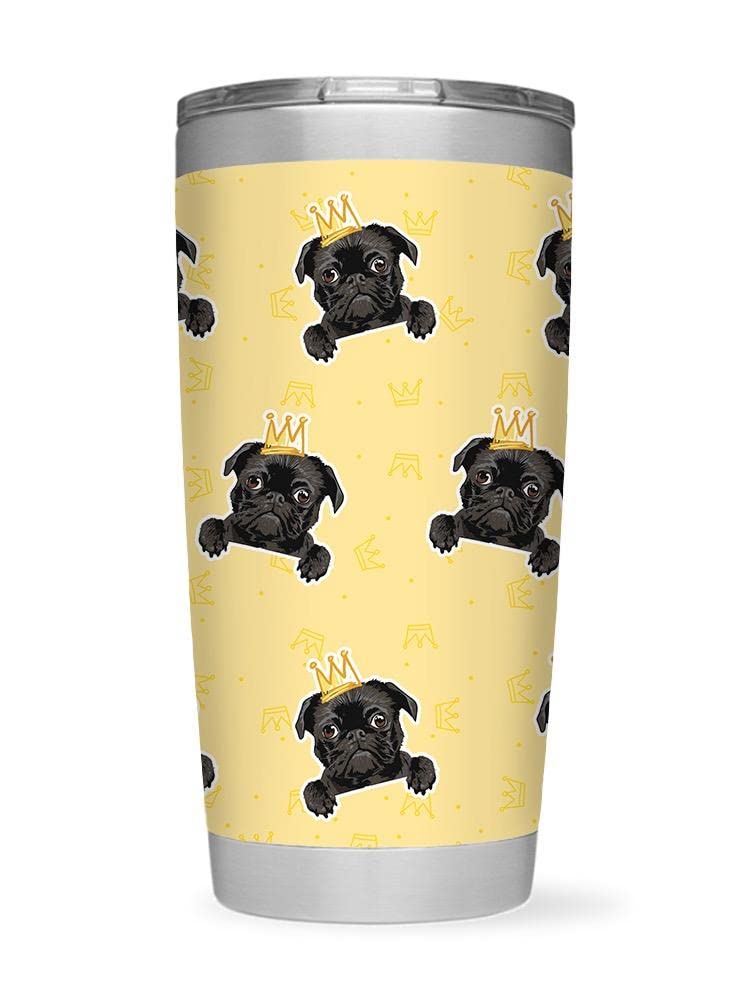 French Bulldog With A Crown Tumbler - 20oz Insulated Stainless Steel Travel Mug for Hot & Cold Drinks - Funny Dog Lover Gift for Men & Women - Perfect for Office, Gym, or Road Trips