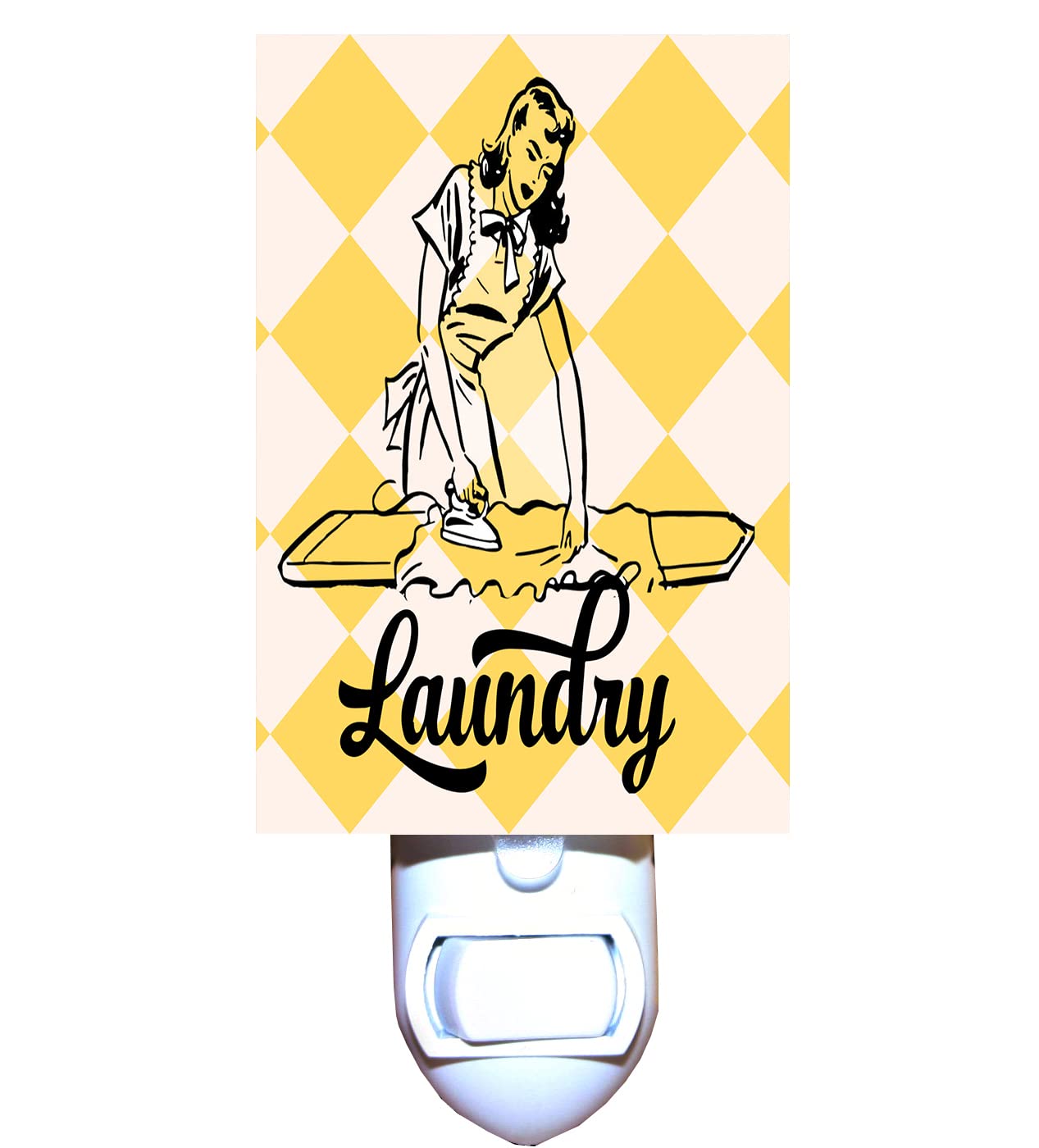 Vintage Mid Century Modern Ironing Board Night Light - Retro Laundry Room Decor for Cozy Ambiance & Nighttime Safety