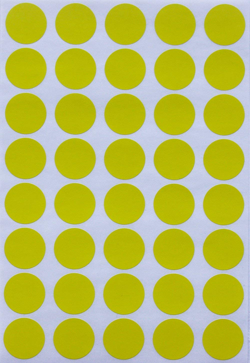 Royal Green Round Colored Sticker Dots 19mm (3/4 Inch) - 600 Pack Yellow Labels for Organizing, Color Coding & Crafting Projects