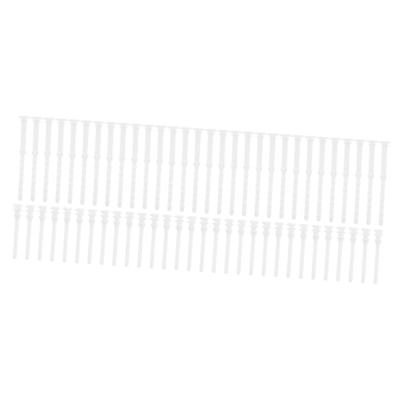 Gatuida 60 Pcs Computer Case Glue Nails Kit - Rivets, Fan Screws & Mounting Pins for PC Case Fans - White Silicone Rubber Noise Absorption Accessories (Perfect for PC Building, Fan Installation & Vibration Reduction)