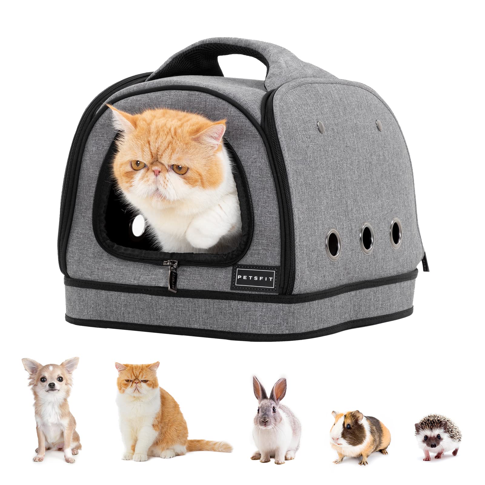 Portable Soft-Sided Dog & Cat Travel Crate - Small Pet Carrier for Airplane Approved Travel, Camping, Hiking & Outdoor Adventures | Perfect for Small Dogs & Cats on Road Trips, Vet Visits & Daily Use
