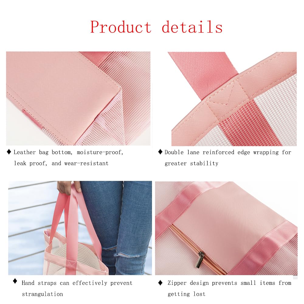 Foldable Mesh Hobo Bag for Women - Lightweight Beach Tote for Shopping, Travel, Picnic & Vacation - Perfect for Summer Outings, Pool Parties & Outdoor Adventures
