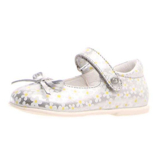 Naturino Girls Ballet Mary Jane Shoes - Silver & Multi-Color | Comfortable & Stylish for Dance, School & Special Occasions