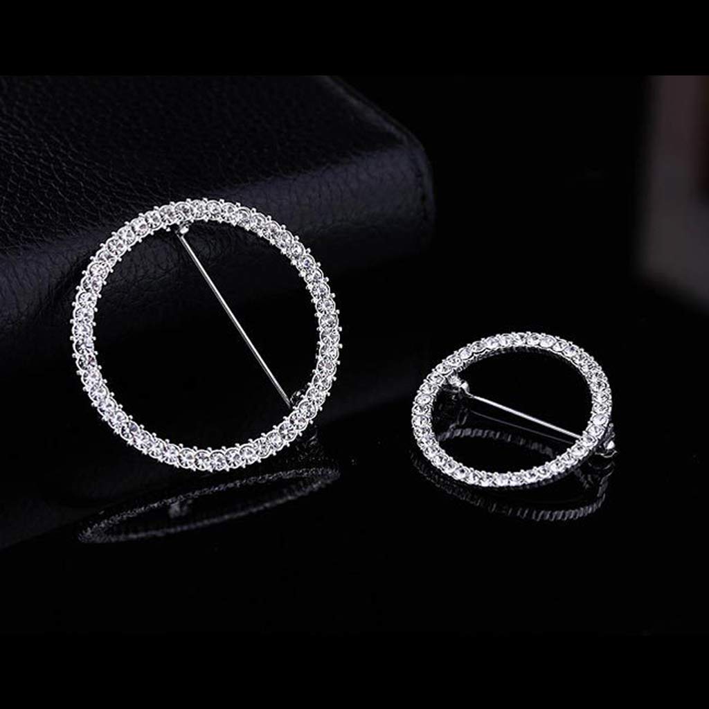 Elegant Round Crystal Glasses Holder Brooch - Stylish Reading Glasses Chain Pin for Women | Perfect for Office, Reading, and Everyday Use