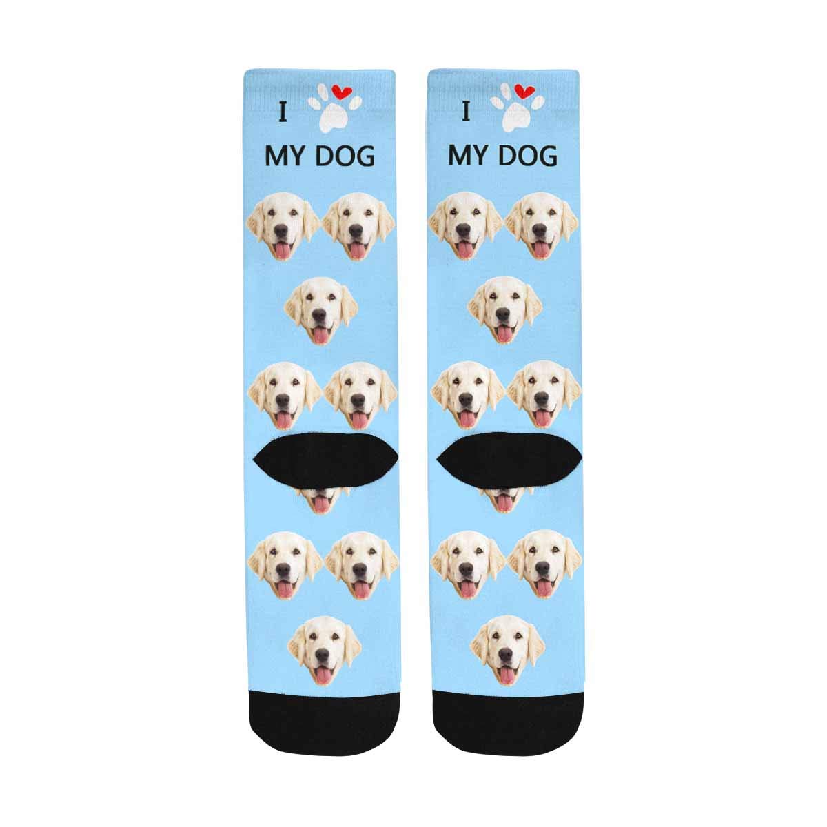 Custom Face Socks for Men & Women - Funny Dog Paw Print Animal Socks | Cute Gift for Pet Lovers, Dog Owners | Perfect for Halloween Costumes, Christmas Gifts & Casual Wear