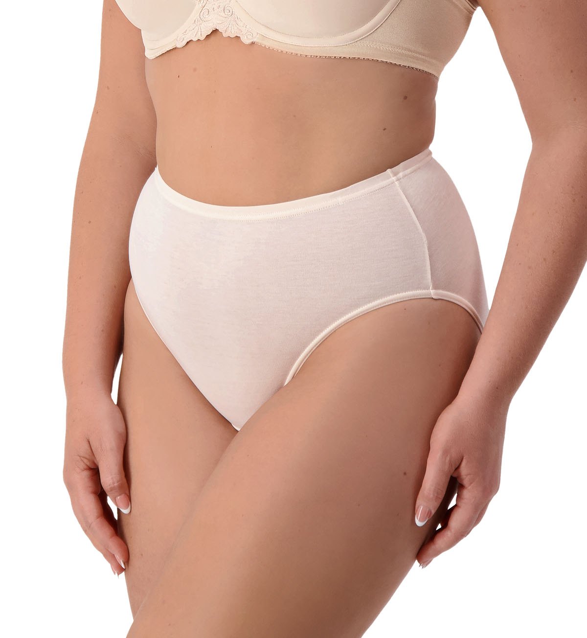 Sloggi Women's High Waist Bikini 2-Pack - Comfortable Cotton Underwear for Yoga, Swimming & Beach Vacation