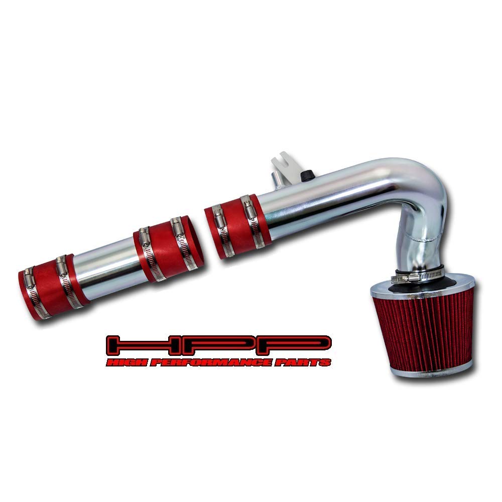 High Performance Cold Air Intake Kit with Red Air Filter for 2000-2005 Dodge Neon SOHC/DOHC - Improves Engine Power & Fuel Efficiency for Street Racing & Daily Driving
