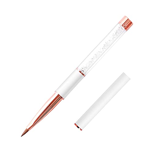 Professional UV Gel Nail Art Brush Set - 100% Kolinsky Hair Bristles, Round Shape Acrylic Nail Brushes for Painting, Carving & Extending with Acrylic Powder - Perfect for Salon, Home Manicures & Nail Art Designs (Size 2#)