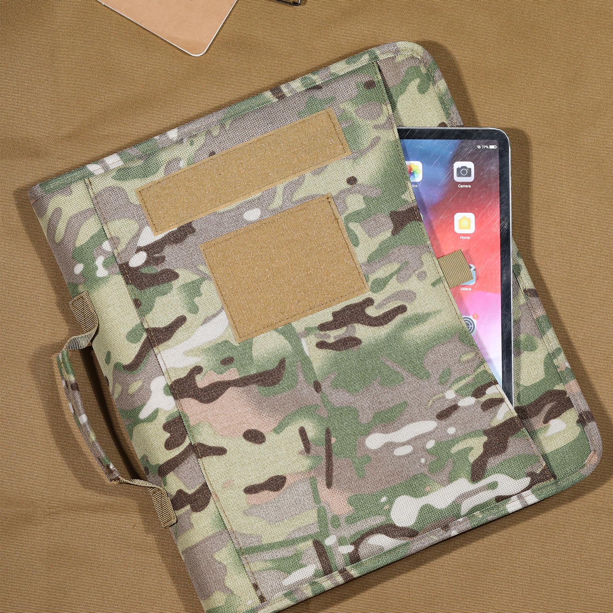 Kosibate Tactical Padfolio Portfolio Binder with Zipper - Letter Size (13.5 x 11.5 Inch) - Includes 25 Sheets Paper & Detachable 3-Ring Binder - Perfect for Office, School, Business Meetings, and Professional Presentations