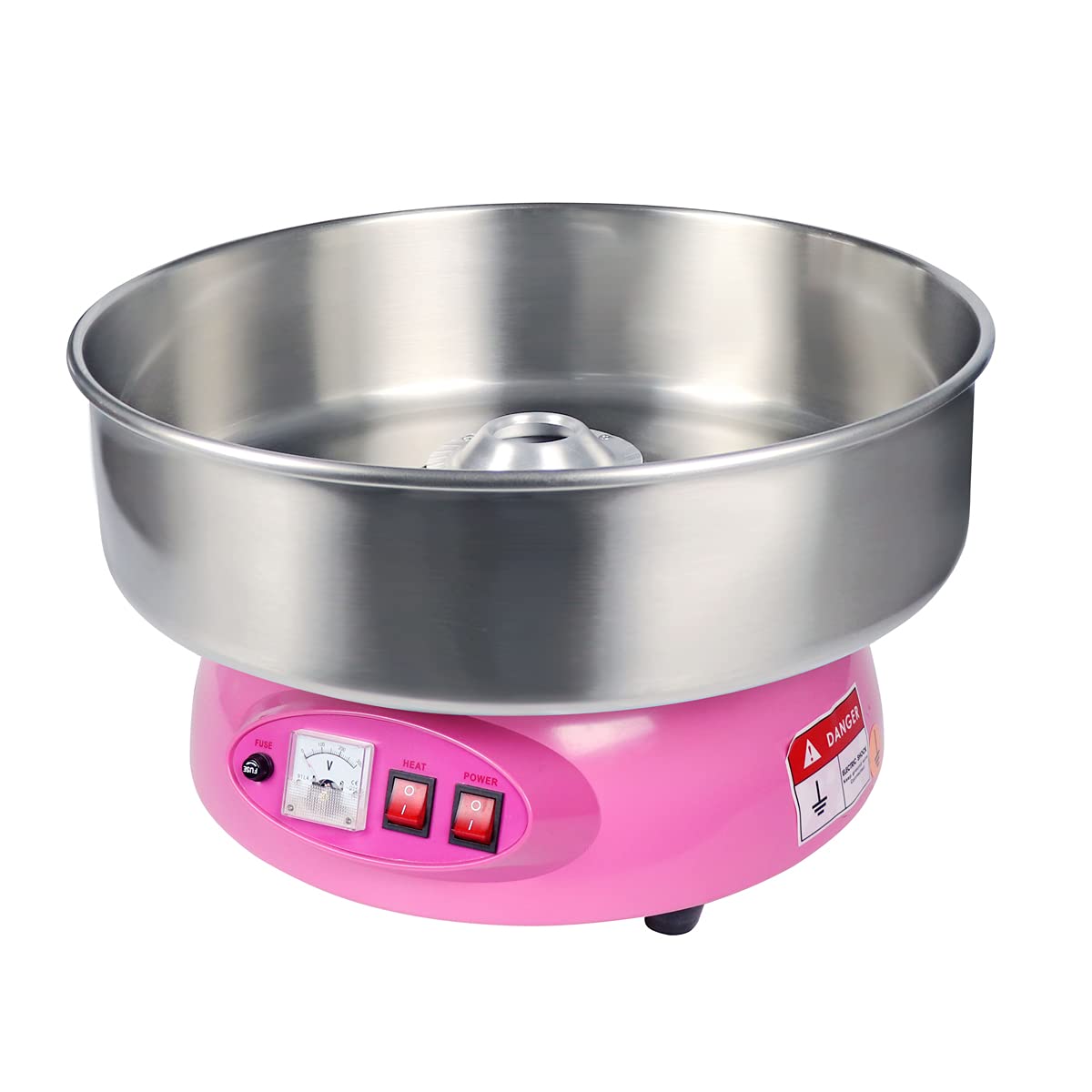 Pink Commercial Cotton Candy Machine - Compact & Portable Candy Floss Maker for Parties, Events, Carnivals & Home Use | Perfect for Birthday Celebrations, Wedding Receptions & Street Fairs