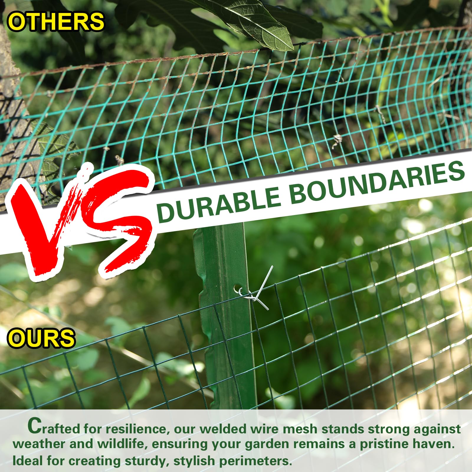 1' x 100ft PVC Coated Green Chicken Wire - 36 Inch Welded Metal Hardware Cloth for Garden Fence, Snake & Raccoon Protection, Poultry Netting | Ideal for Backyard Gardens, Chicken Coops & Animal Enclosures