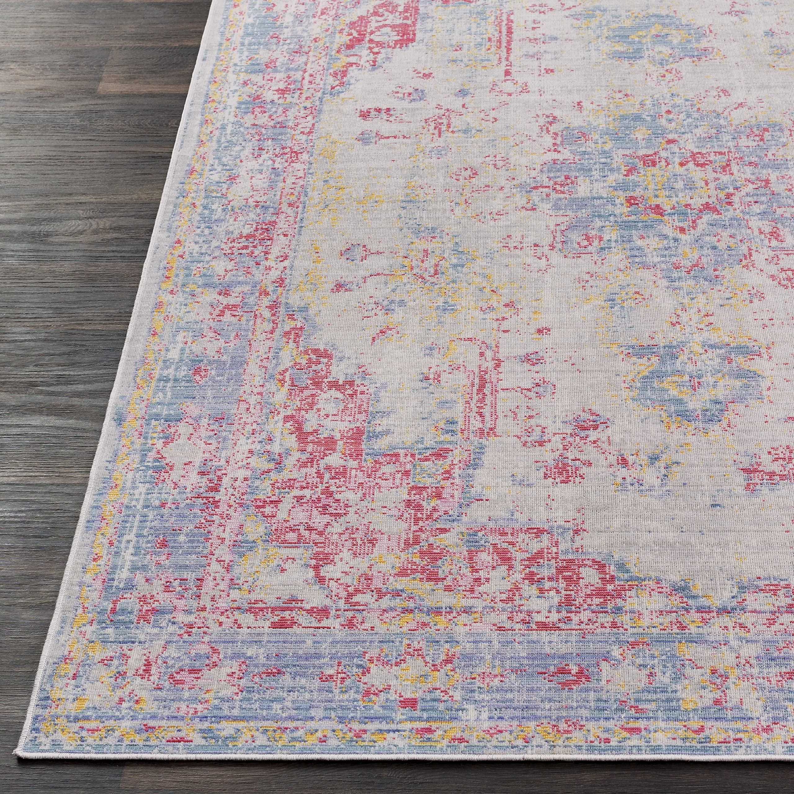 Mark&Day Traditional Blue Runner Rug 3x8 - Non-Slip Hallway, Kitchen, Bedroom & Living Room Carpet (2'11