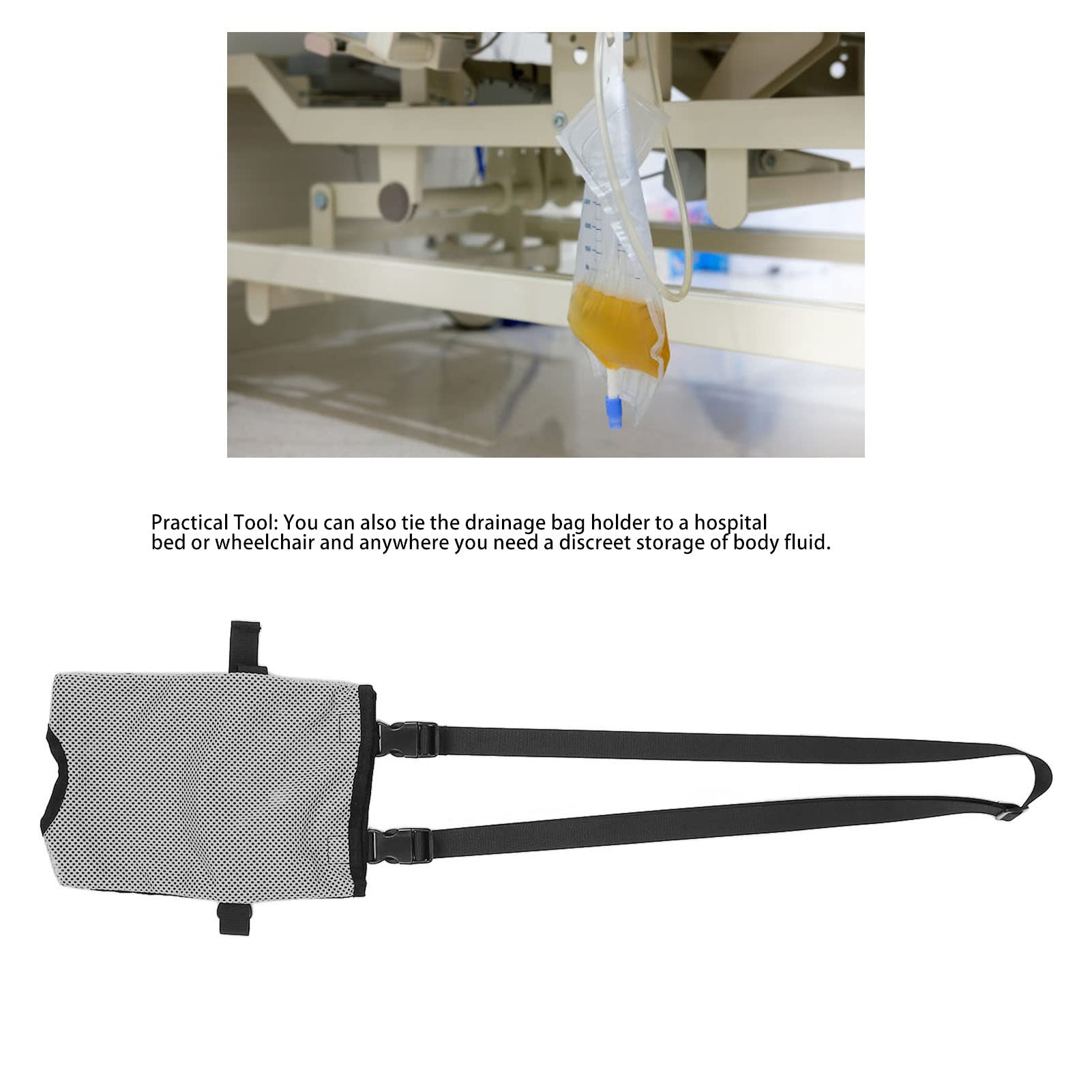 Discreet Catheter Bag Cover - Grey Urine Drainage Bag Holder for Post-Surgery & Medical Needs | Portable Shoulder Bag for Body Fluid Collection | Ideal for Hospital Recovery & Home Care