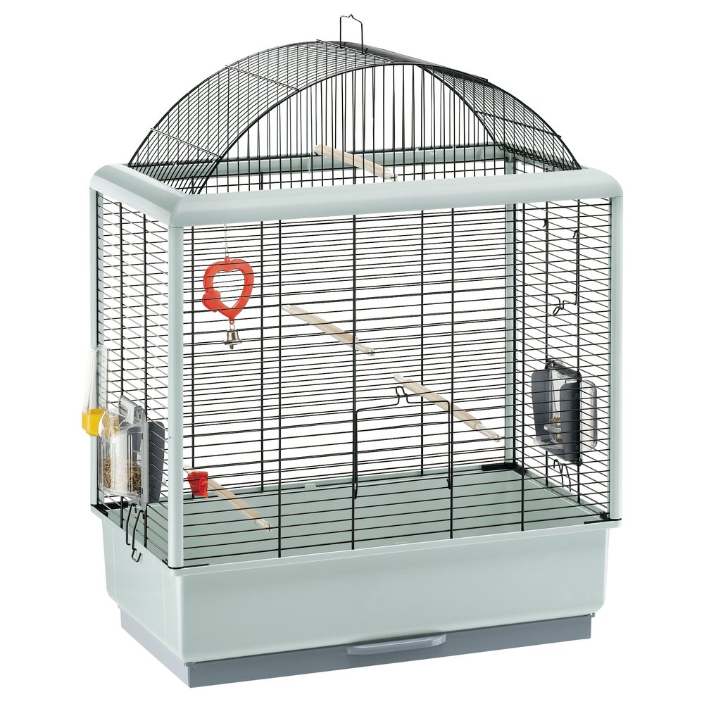 Ferplast Palladio 4 Large Black Bird Cage for Parrots & Cockatiels - 59 x 33 x 69 cm Indoor Aviary with Removable Tray - Perfect for Home, Office & Pet Store Displays