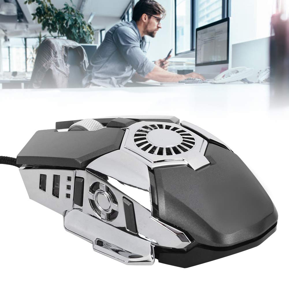 125 Gaming Mouse Wired - RGB Backlit Ergonomic Mouse with 6 Programmable Buttons for PC, Laptop, Desktop | Perfect for FPS, MOBA & MMO Games (Gray)