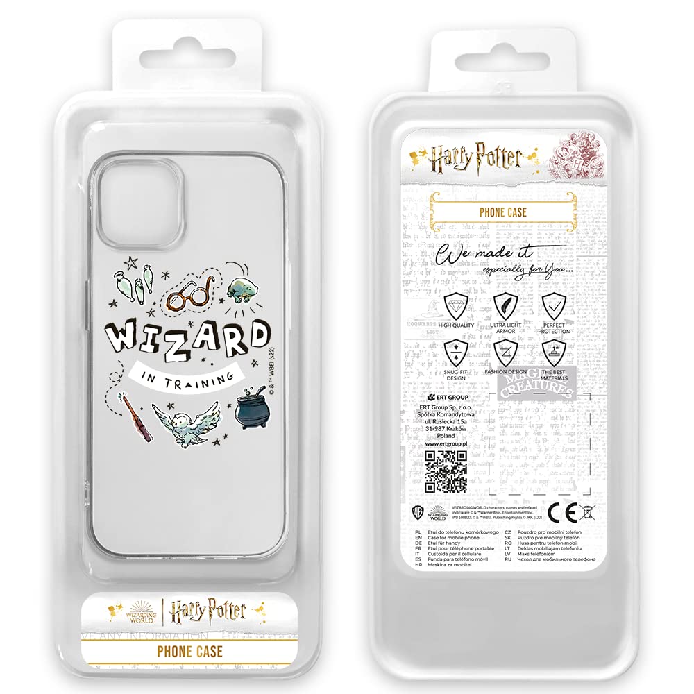 Official Harry Potter Licensed iPhone 14 PLUS Case - ERT GROUP Premium Protective Cover with Transparent Design & Perfect Fit - Great for Everyday Use, Travel, and Potterhead Fans