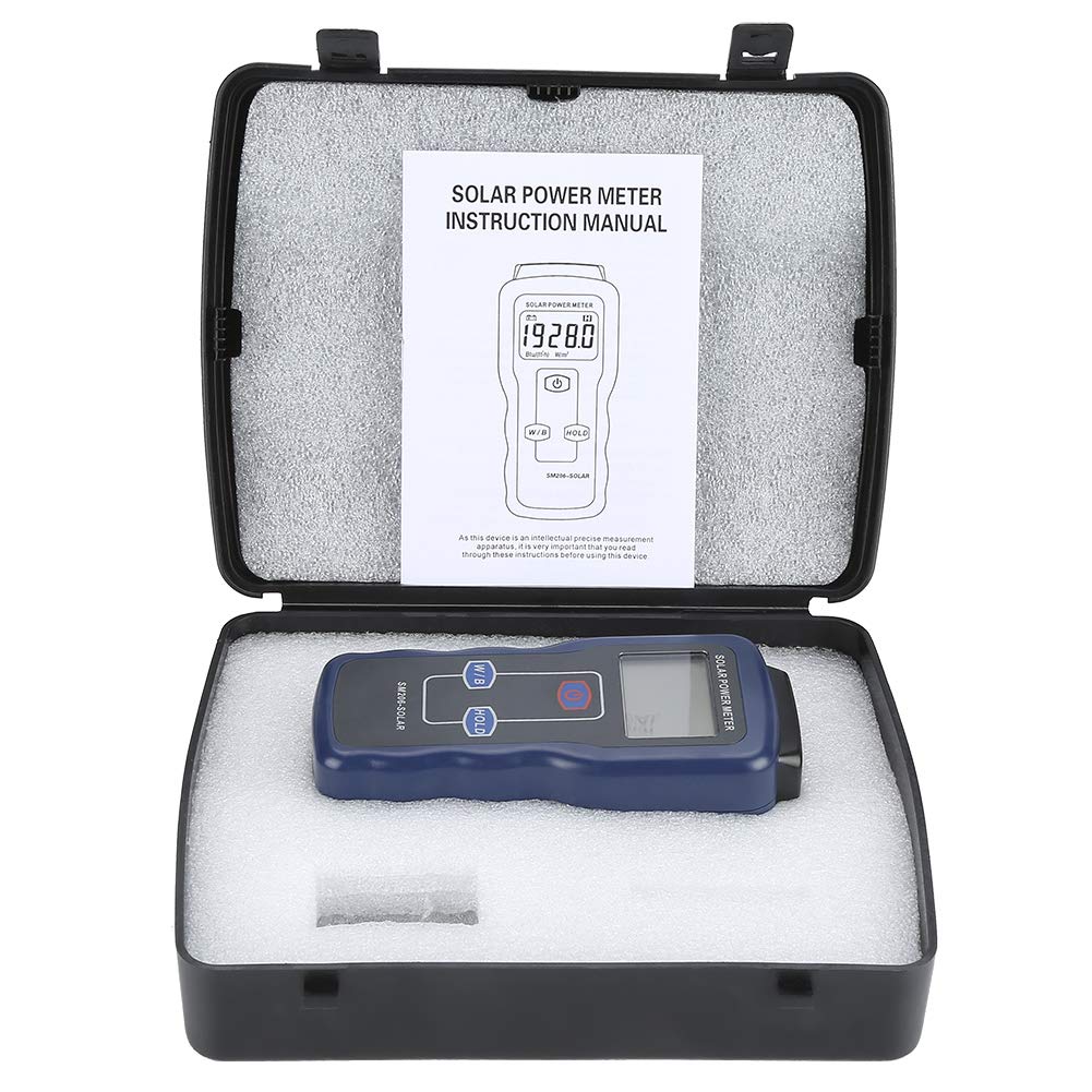 SM206 Solar Power Meter - High Precision Solar Radiation Measurement Tester for Solar Panel Efficiency Testing - Ideal for Home Solar Systems, Renewable Energy Projects & Outdoor Solar Equipment Monitoring