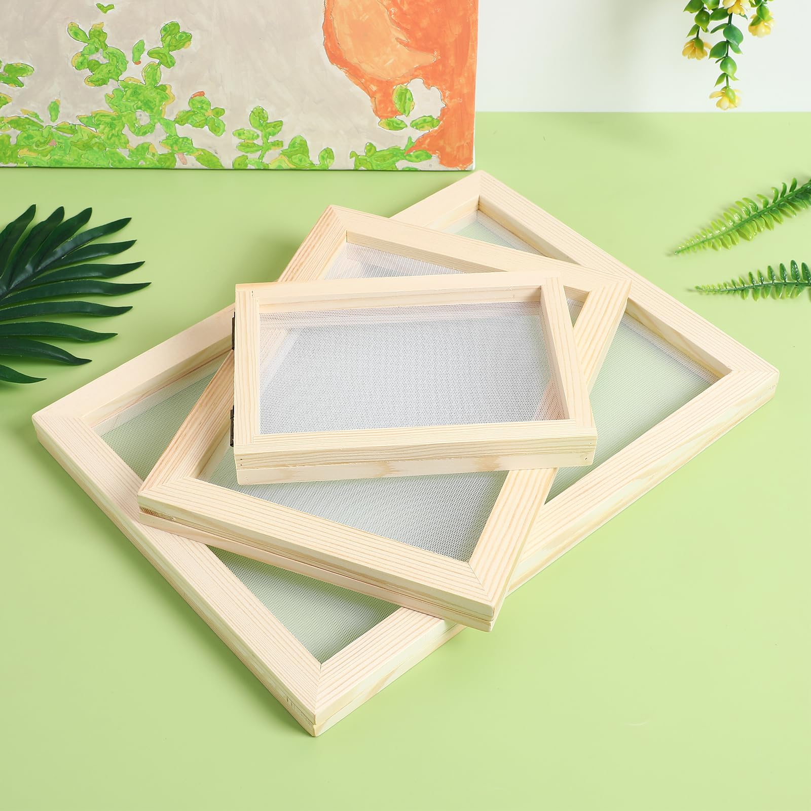 TEHAUX Wooden Paper Making Screen Kit - 3 Sizes (5