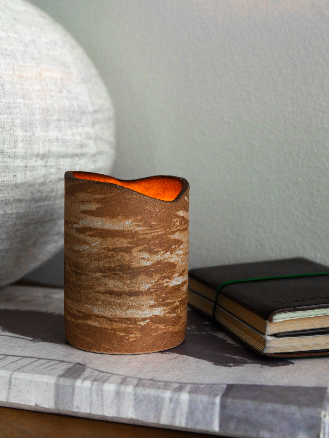 Huukyou Handmade Ceramic Candle Holder - Elegant Home Decor for Living Room, Bedroom, Wedding Centerpiece & Romantic Dinner Ambiance