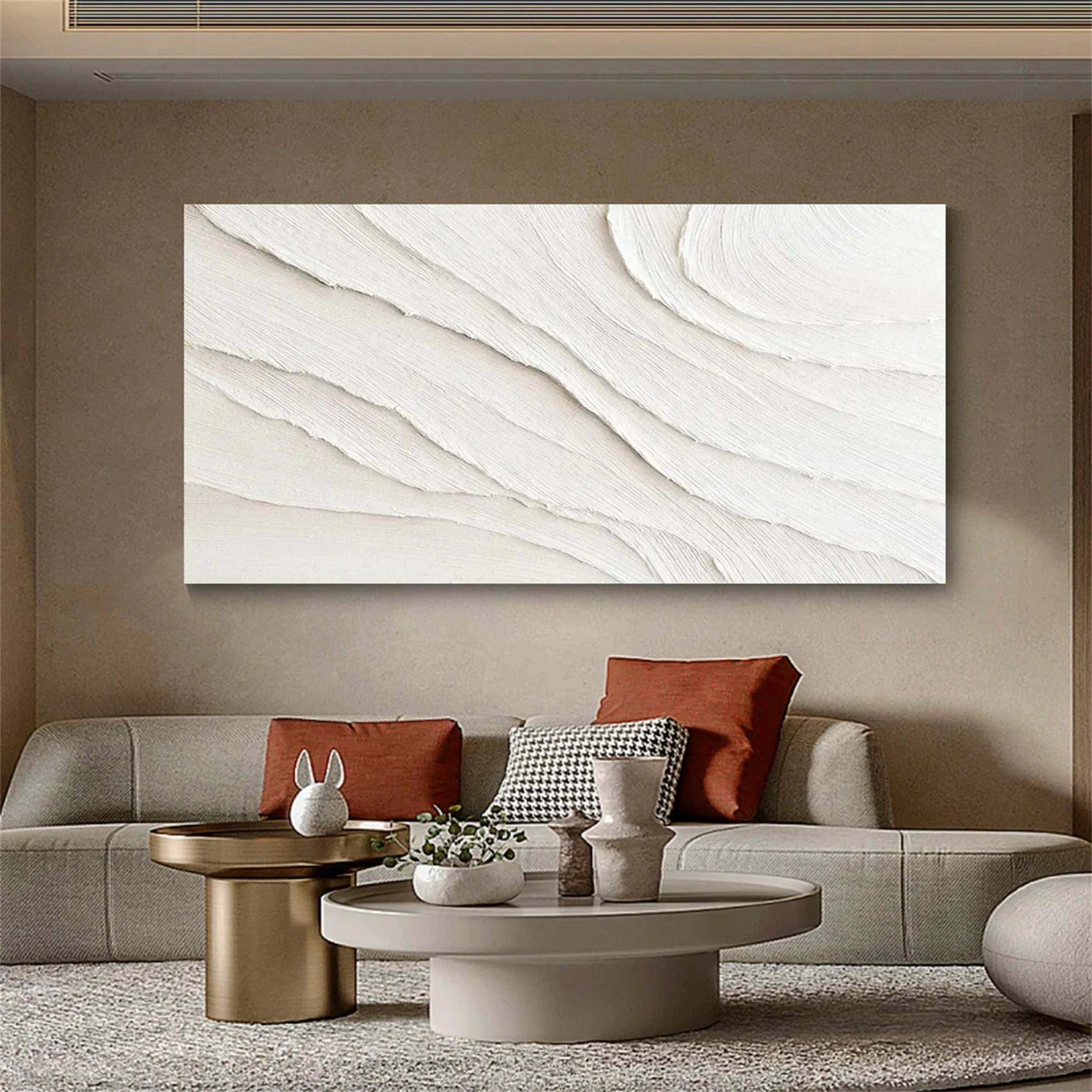 Minimalist Textured Plaster Art Painting - Abstract Wall Decor for Living Room & Bedroom #MM106