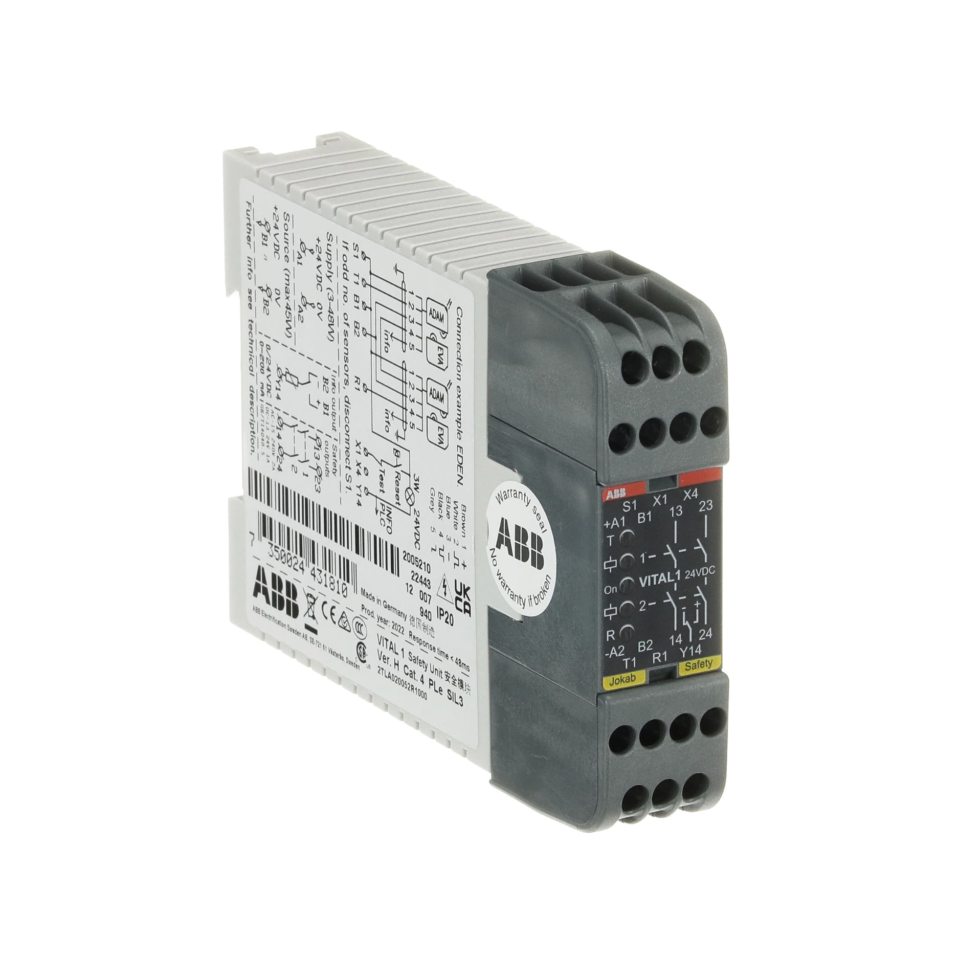ABB VITAL 1 Safety Controller - Reliable Industrial Automation Control System for Machine Safety & Emergency Stop Applications