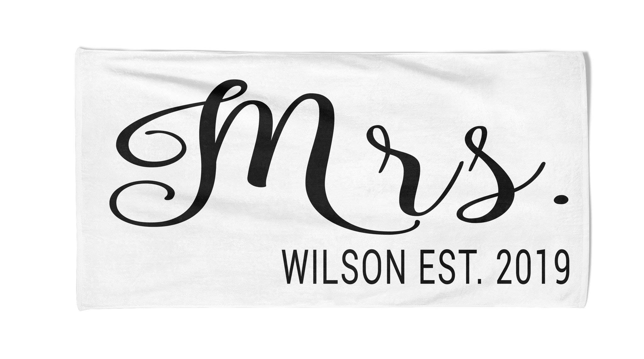 Custom Personalized Beach Towel for Bride - Bachelorette Gift, Honeymoon, Wedding & Kids (32x64) | Soft Quick-Dry Sand Towel for Pool, Beach Vacations & Spa Days