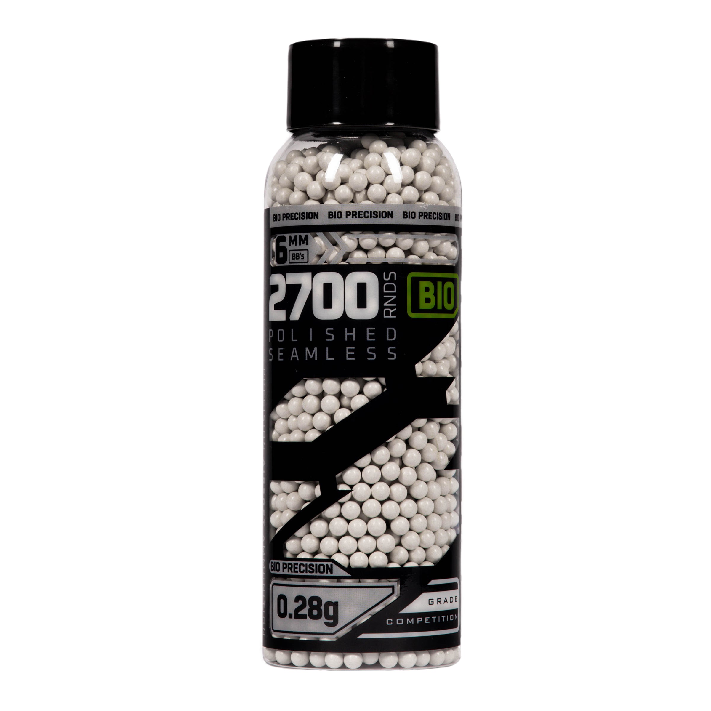 BIO Precision .28g BB Pellets - 2700 Count White Airsoft Ammo for Target Practice & Training