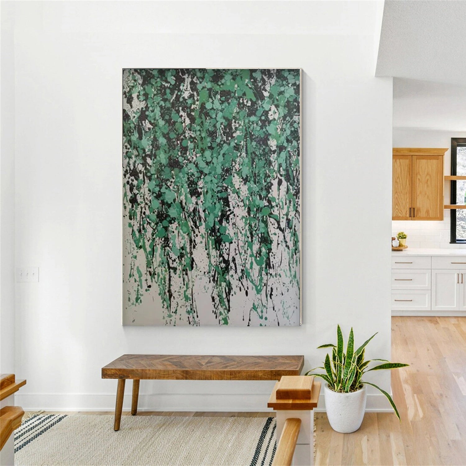 Beautiful Flower and Tree Painting Wall Art - Handmade Canvas Print for Home & Office Decor | Perfect for Living Room, Bedroom, or Gift