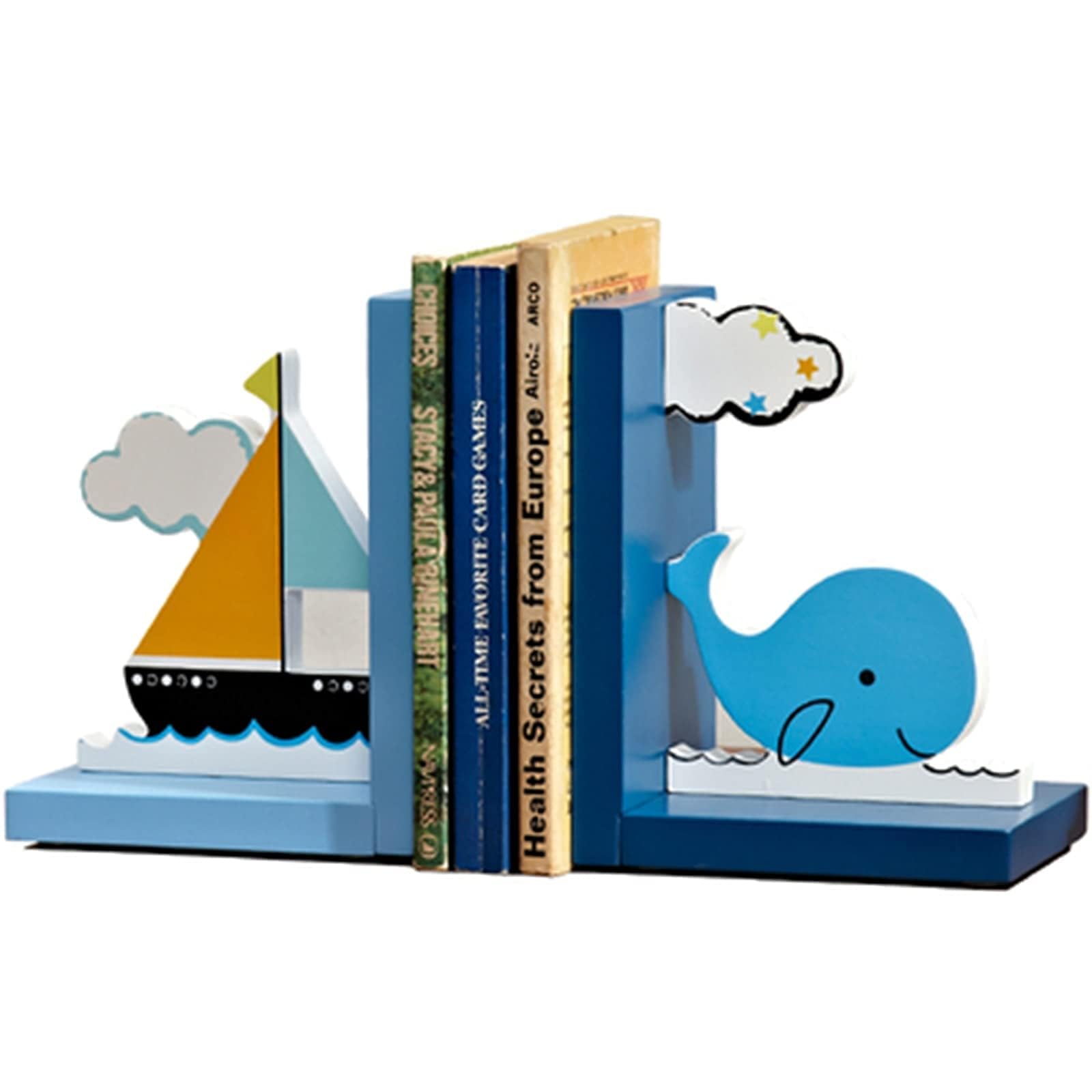 FLADO Decorative Book Ends - Heavy Duty Book Stopper & Book Stand for Bookshelf, Desktop Storage - Creative Book Holders for Kids & Adults - Perfect for Home, Office, School & Library Organization