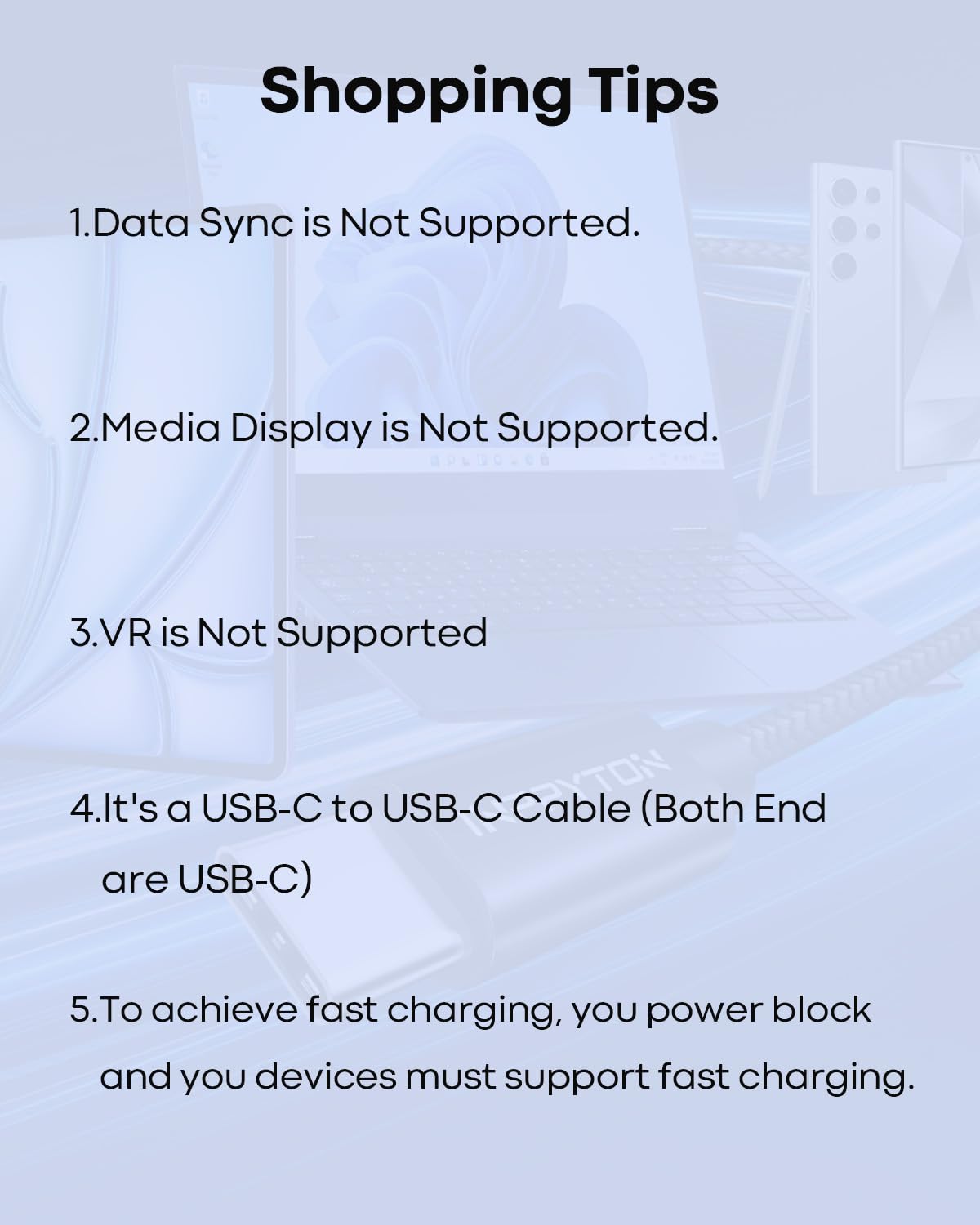 20FT USB C to USB C Cable 60W Fast Charging, Extra Long Nylon Braided Type C Cable Compatible with iPhone 16 Pro Max/Samsung Galaxy/Sony/iPad Pro/MacBook/Switch/Laptop - Perfect for Home Office, Gaming & Travel Charging